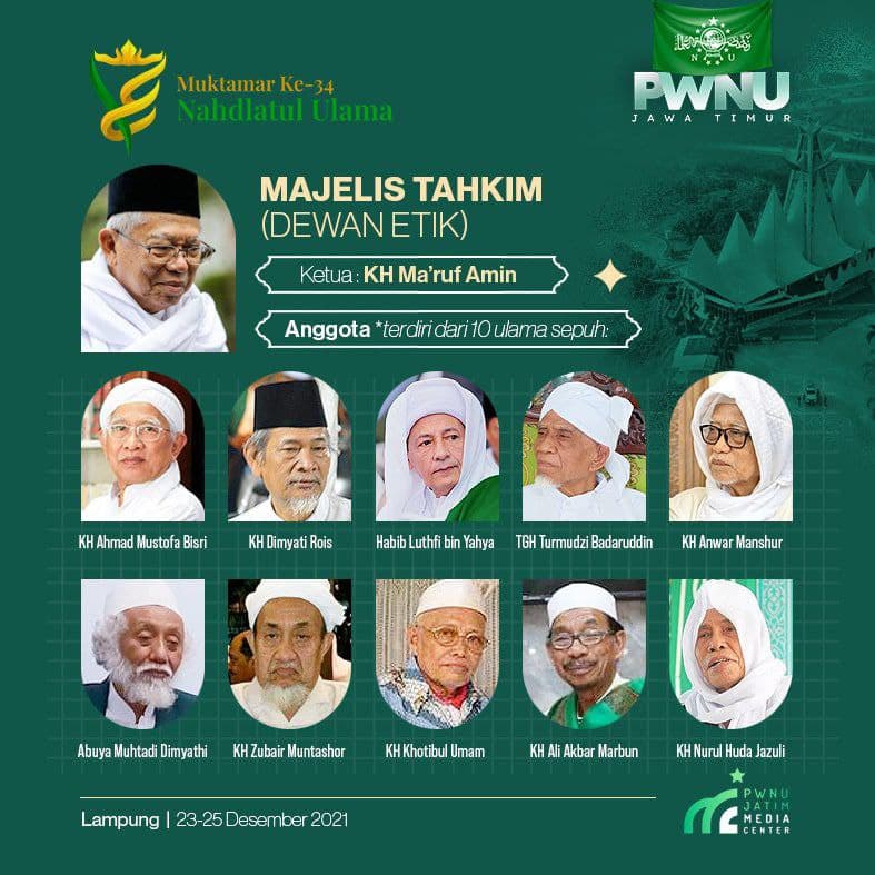Inilah Majlis Tahkim Muktamar ke 34 NU di Lampung
