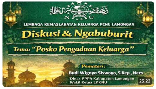 Ketika NU Turun ke Akar Masalah Keluarga: Potret Diskusi LKK PCNU Lamongan